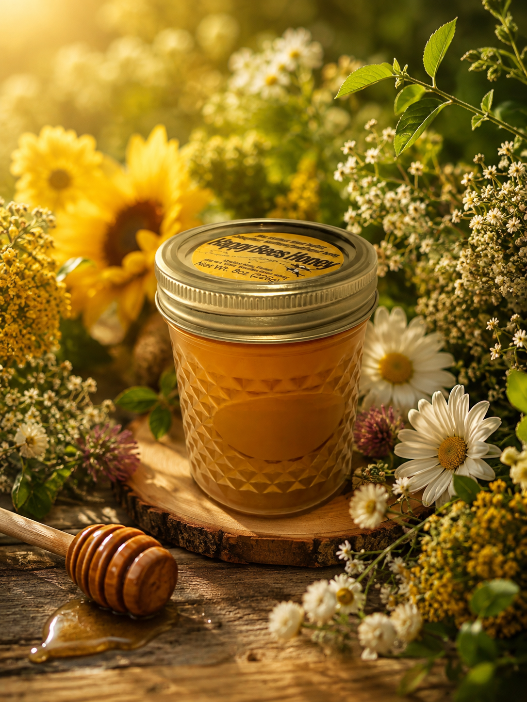 Raw Honey- 1/2 lb